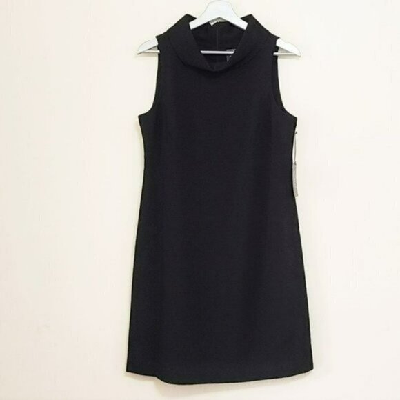 NWT Vince Camuto Drape Neck Cocktail Shift Mini Dress - Picture 5 of 8